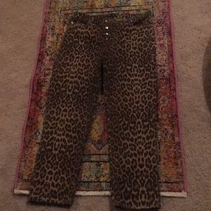 NWOT Zara trf collection leopard jeans
